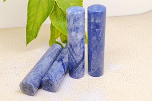 ブルー水晶印材（ブルーアベンチュリン印材）