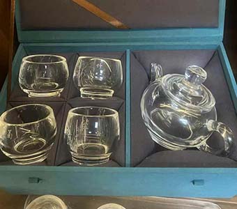石英ガラスティーポットセット（研磨加工）